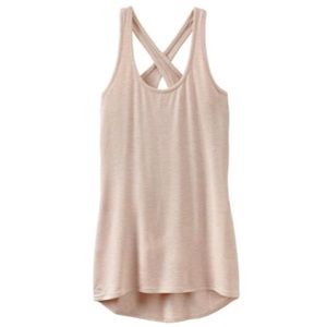 Athleta | Criss Cross Oatmeal Tunic Tank Top